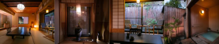 Independent houses with a private outdoor hot spring [10 Japanese tatami mat size] accommodating up to 4 guests